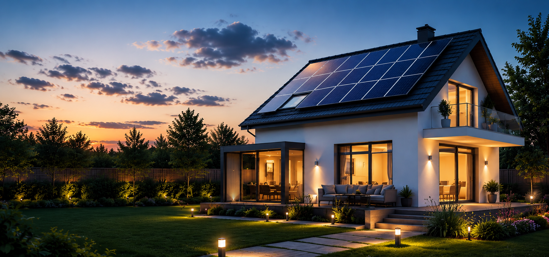 Home with rooftop solar