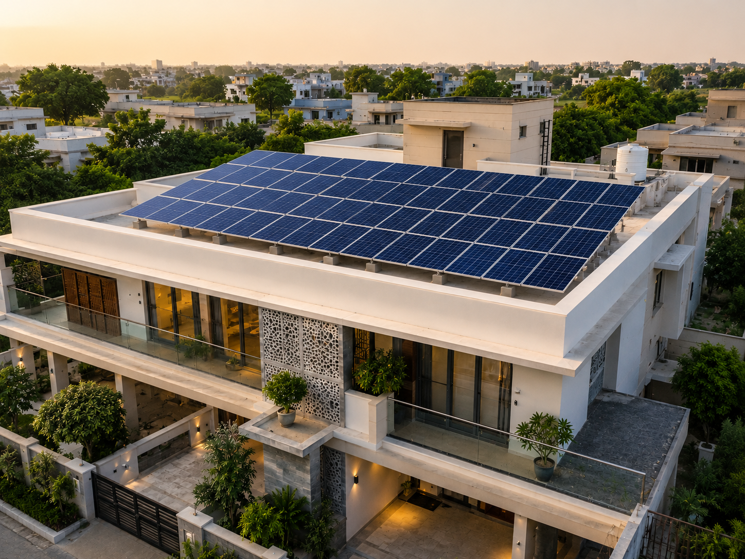 Residential rooftop solar system